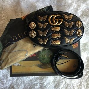 **SOLD** Gucci Marmont Animal Stud Belt Bag